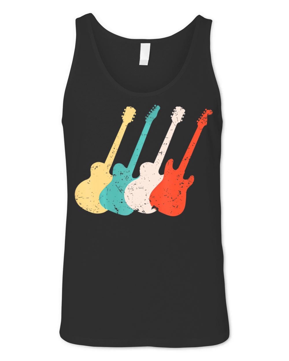Cool Vintage Guitar Art Guitarist Guitar Lover Unisex Jersey Tank
