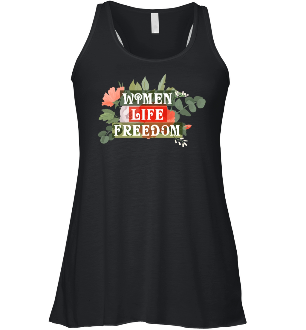 Women Life Freedom Floral Bouquet Women's Flowy Tank Top