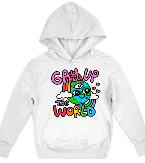 gay up the world Kids Hoodie