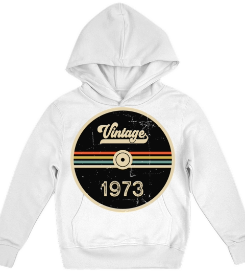 Vintage 1973 - 50th Birthday Classic Born 1973 Kids Hoodie