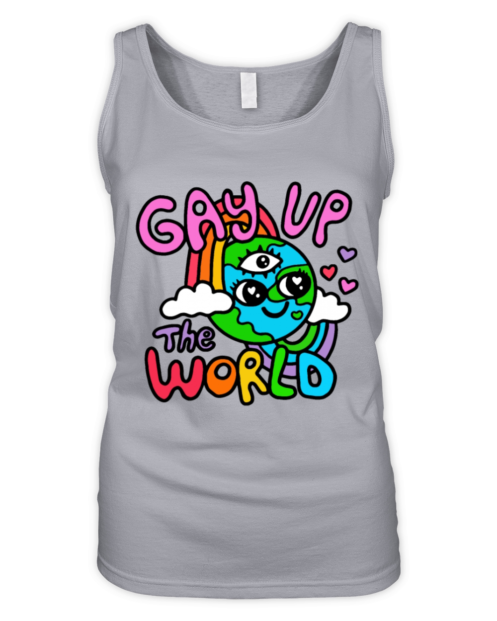gay up the world Organic Women's Tank Top
