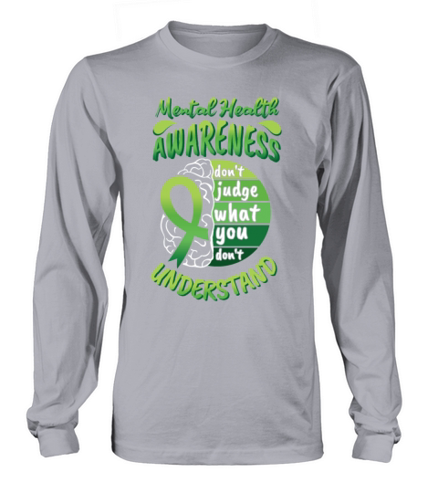 Brain May Green Mental Health Awareness Month Long sleeved Unisex