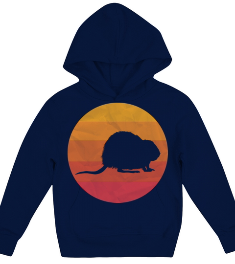 Vintage Retro Muskrat Kids Hoodie