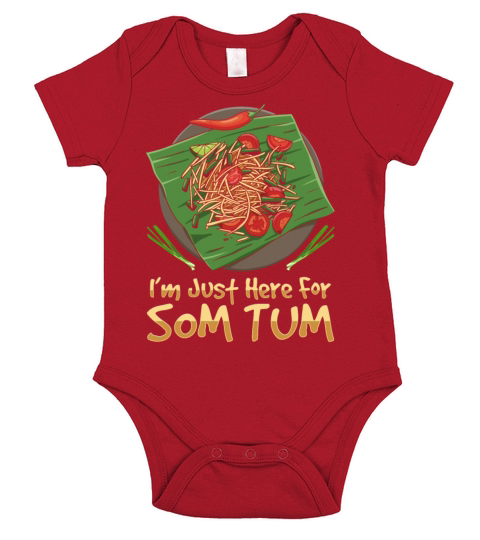 Im Just Here For Som Tum Thai Food Lover Short Sleeve Baby One-Piece