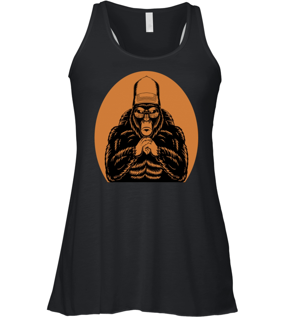 cool gorilla retro Women's Flowy Tank Top