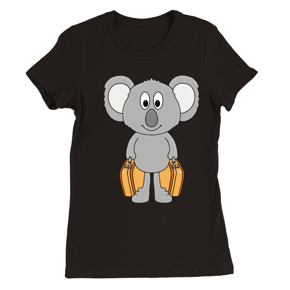 Koala Koffer Suitcases Reise Travel Urlaub Ferien Premium Womens Crewneck T-shirt