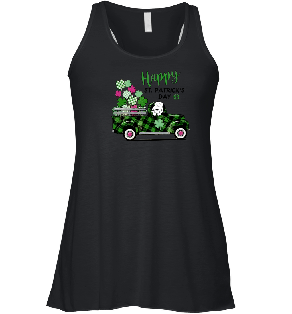 Snoopy Happy st Patrick's day Women's Flowy Tank Top