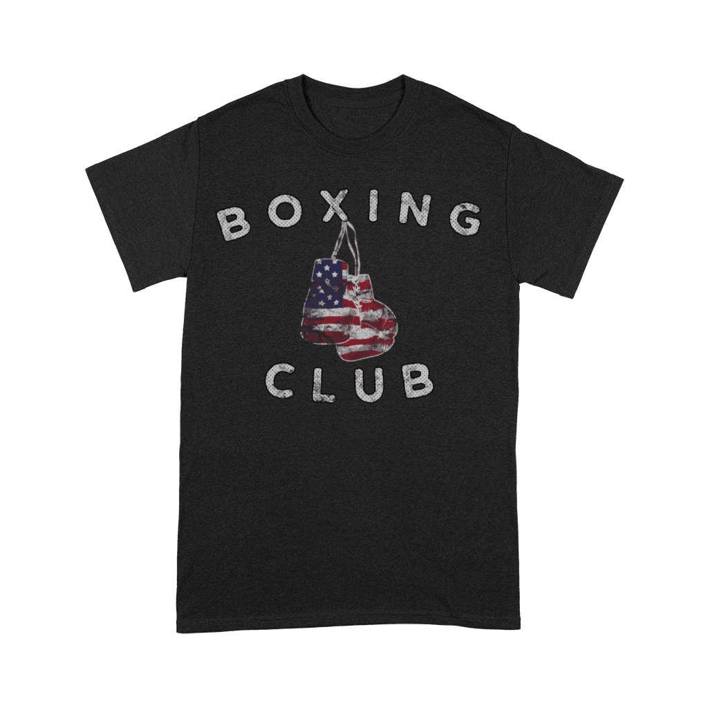 Boxing Club Vintage Us Flag Boxing Gloves Premium T-shirt