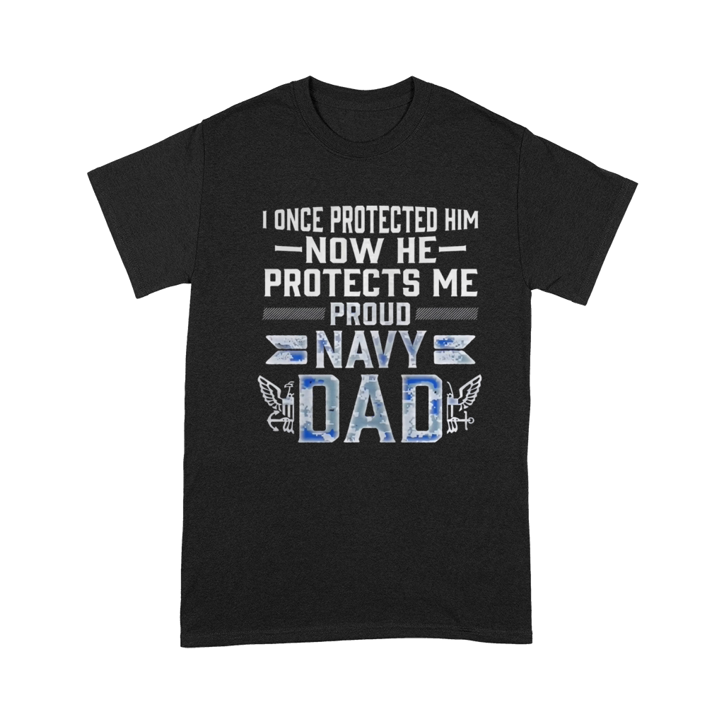 Proud Navy Dad Son Military Air Force Navy T Shirt Black Youth Premium T-shirt