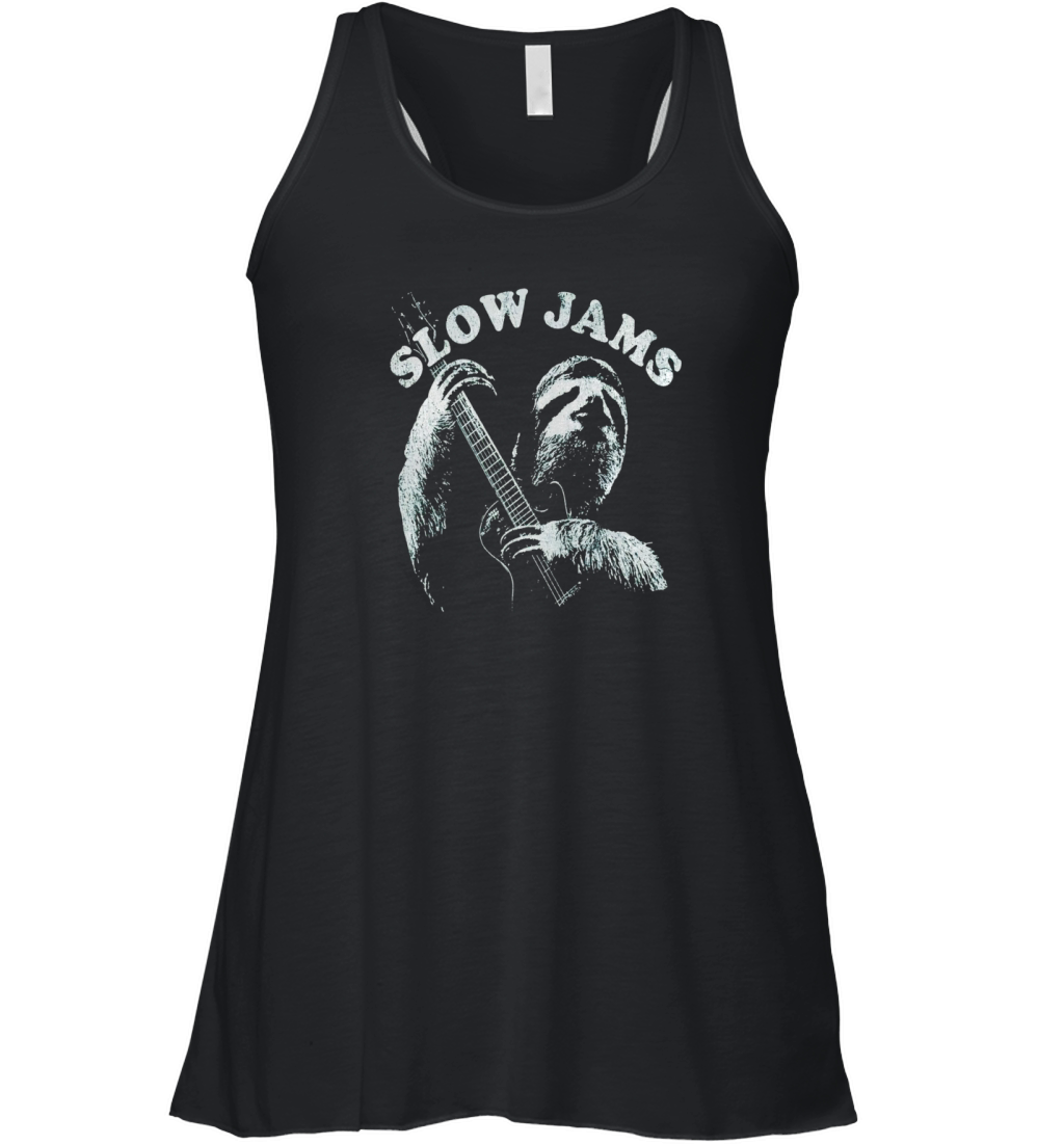 Sloth Playing Guitar Slow Jams Vintage TShirt Women's Flowy Tank Top
