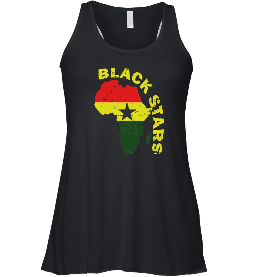 Blackstars of Ghana African soccer shirt Women's Flowy Tank Top