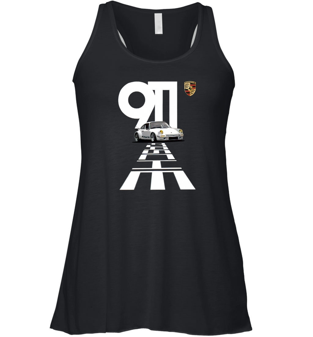 Vintage 911 Porsche Racing Car Women's Flowy Tank Top