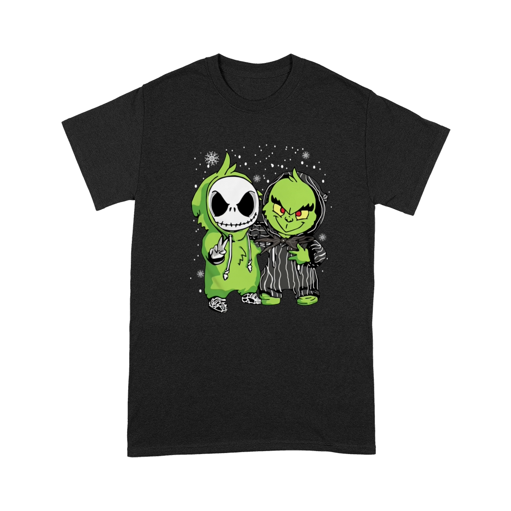 Baby Jack Skellington and Grinch Christmas Premium T-shirt