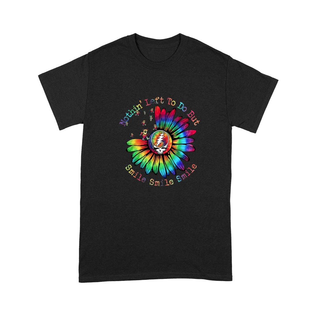 Grateful Dead Bear Nothing Left To Do But Smile Smile Smile Sunflower - Ladies Flowy Tank Premium T-shirt