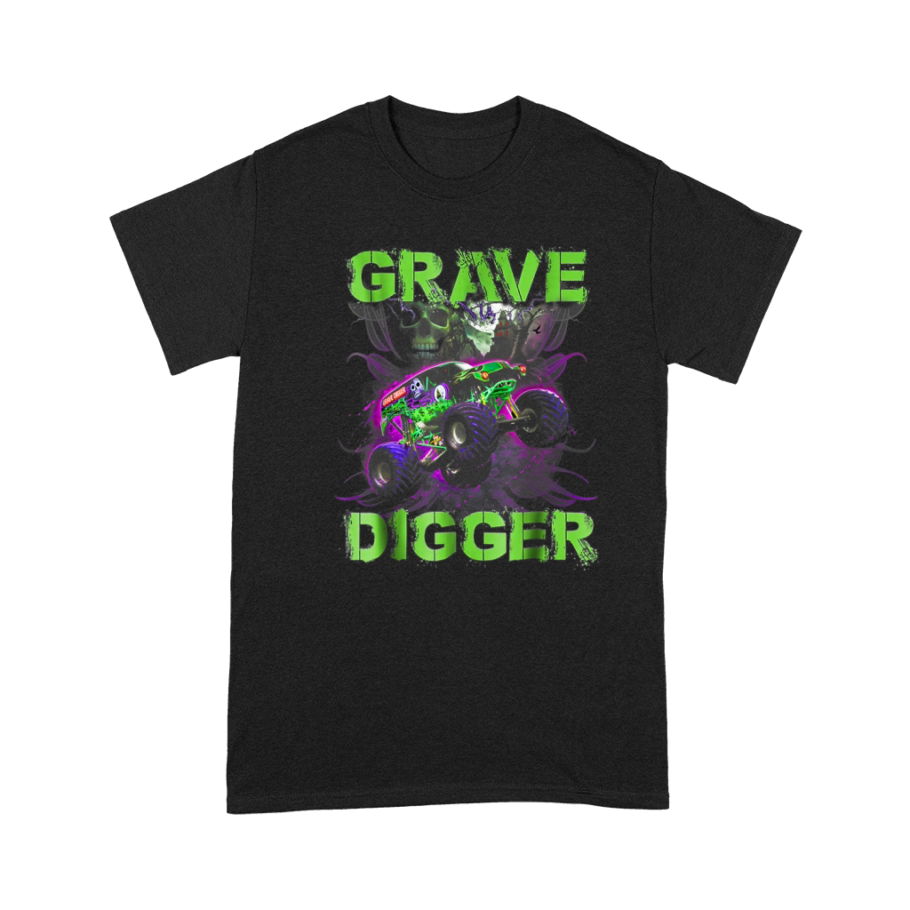 Grave Green Digger Monster Truck Premium T-shirt