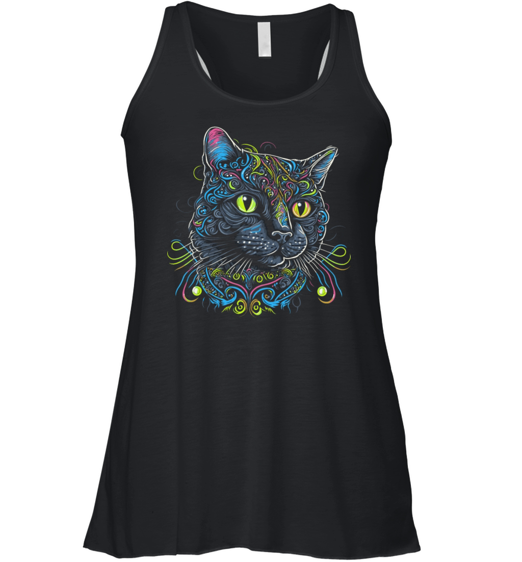 Colorful Cat Women's Flowy Tank Top