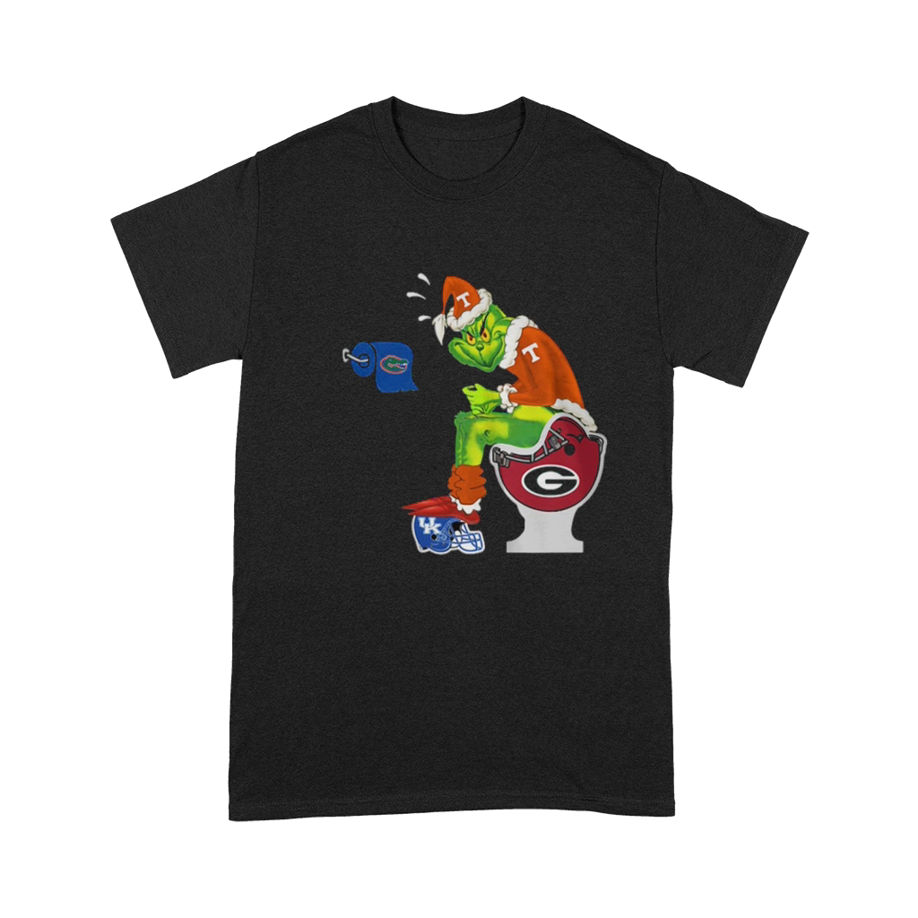 Grinch Santa Tennessee Volunteers toilet Premium T-shirt