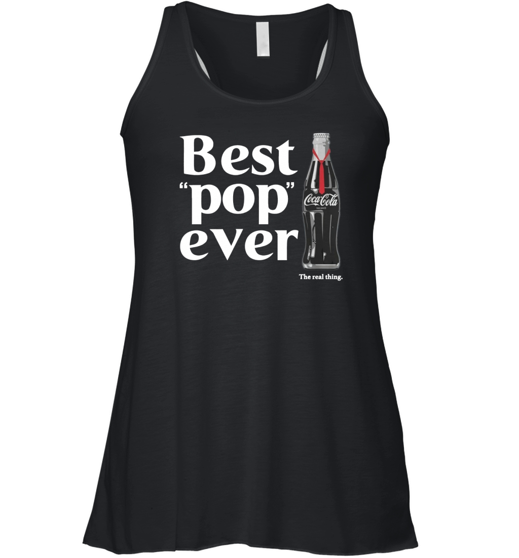 Coca-Cola Best Pop Ever Dad Bottle Graphic T-Shirt Women's Flowy Tank Top