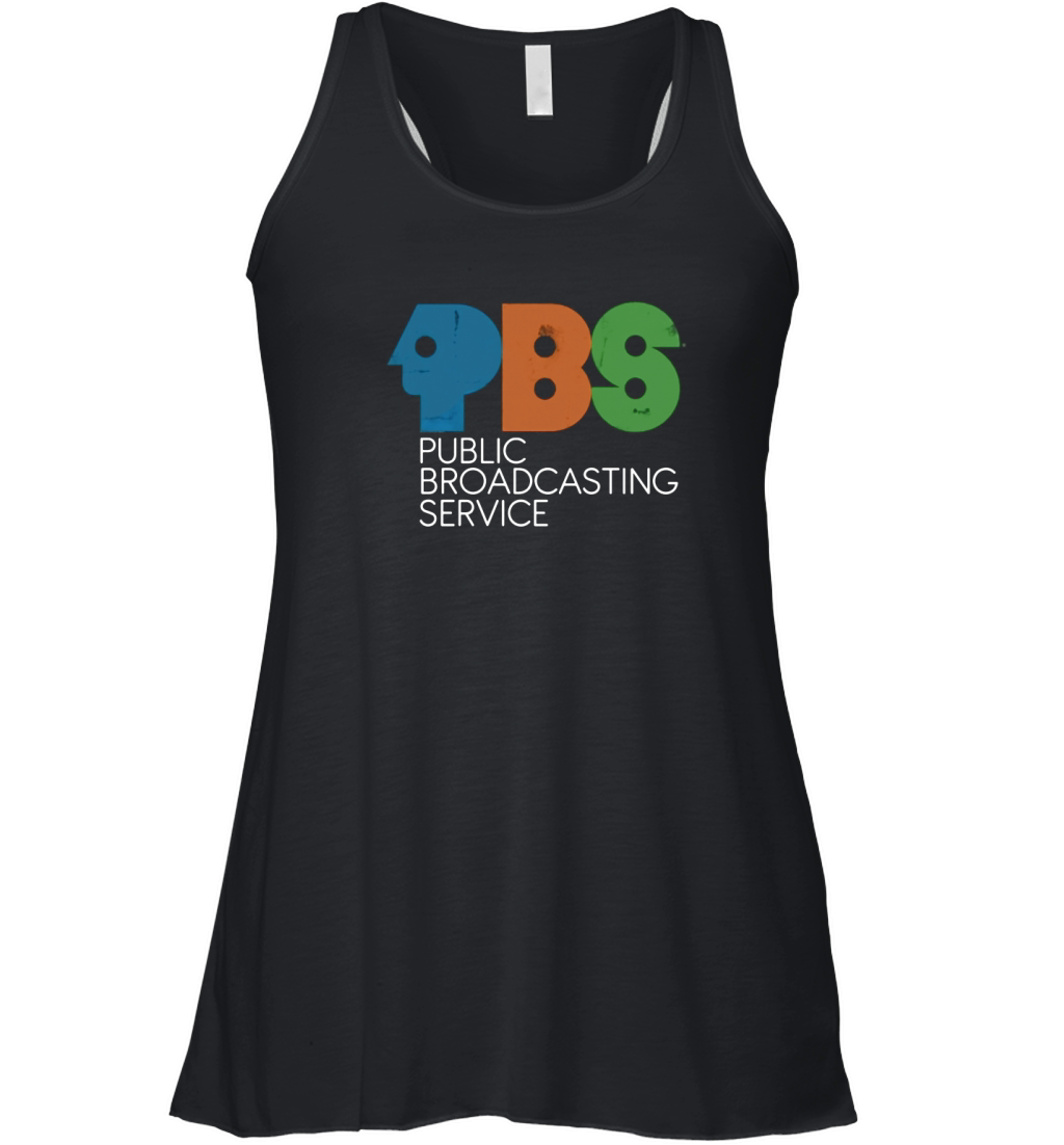 PBS Vintage Logo Distressed Women's Flowy Tank Top