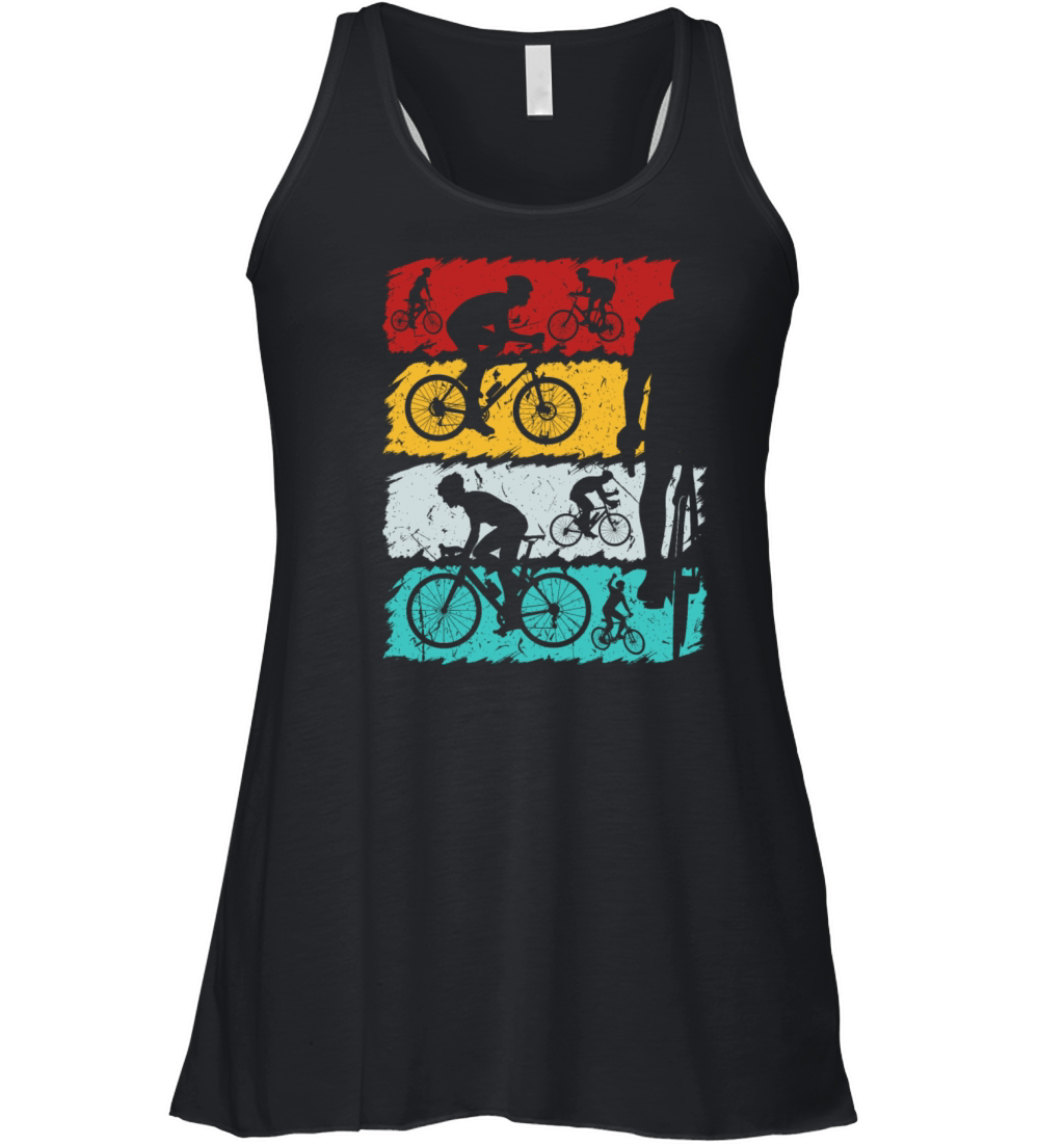 Vintage Retro Bicycle Racing Cycling Women's Flowy Tank Top