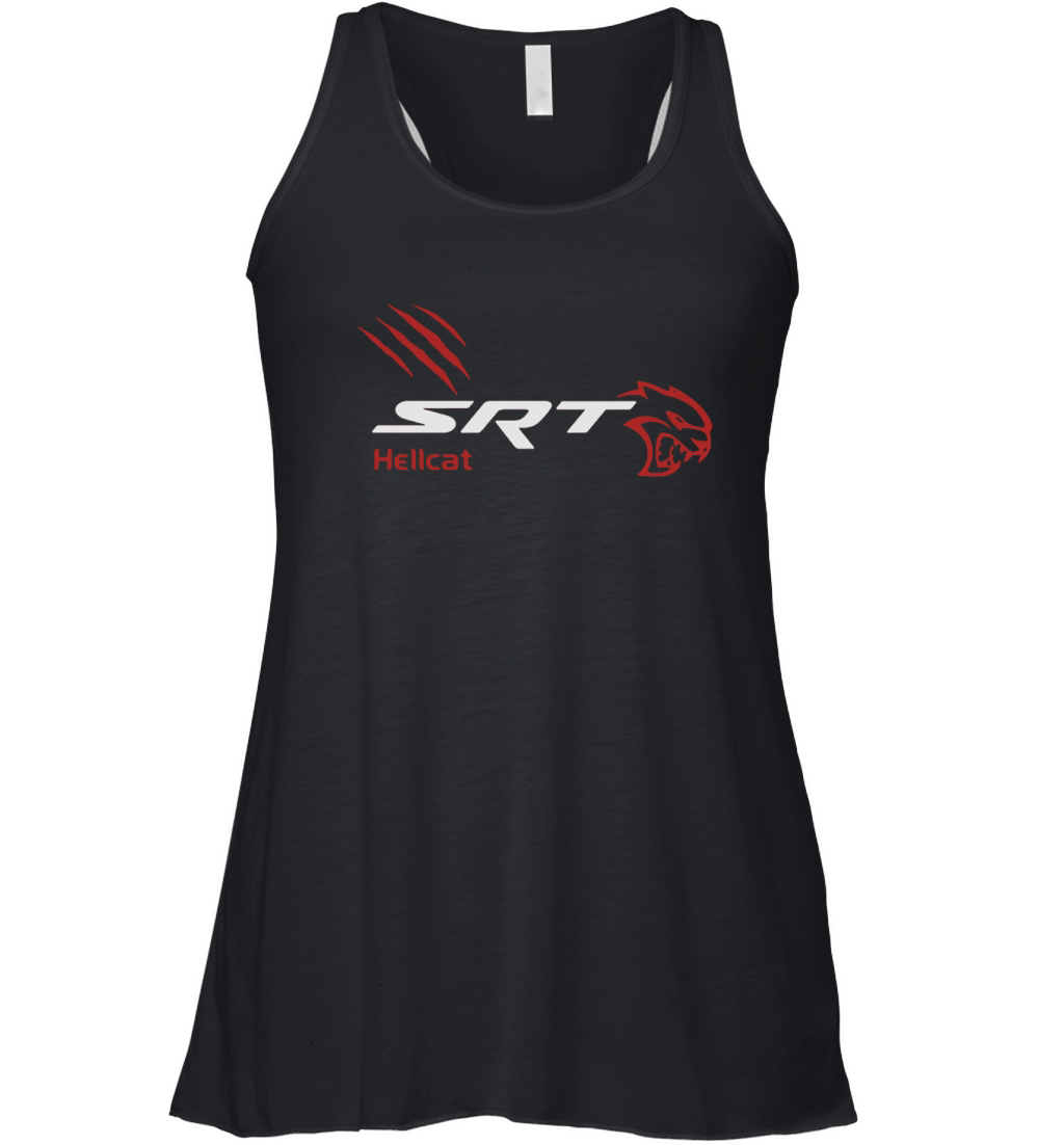 Chemise SRT Hell Cat, Dodge Chemise SRT, rouge vif Scratch V1 Women's Flowy Tank Top