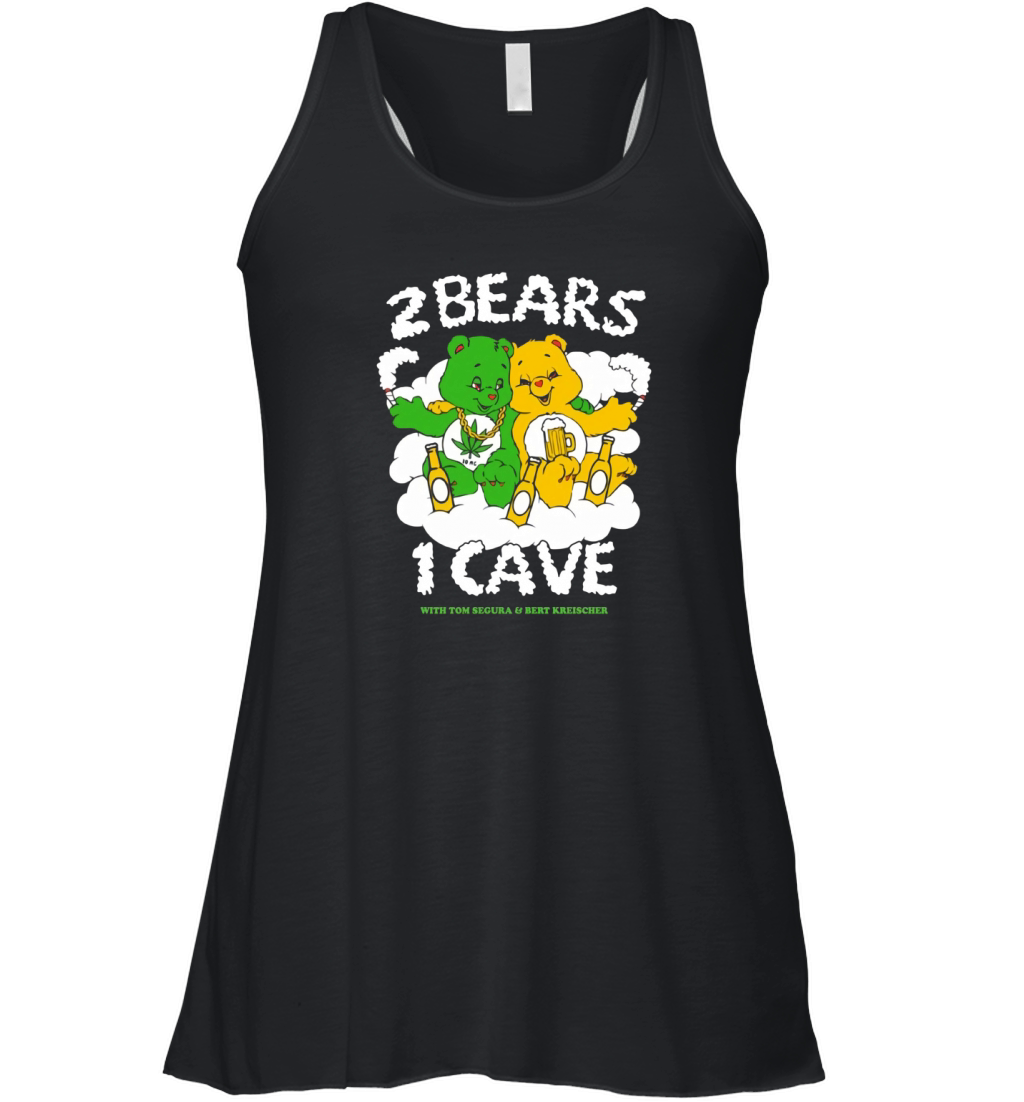 Official 2 bears 1 cave with tom segura and bert kreischer shirt Women's Flowy Tank Top