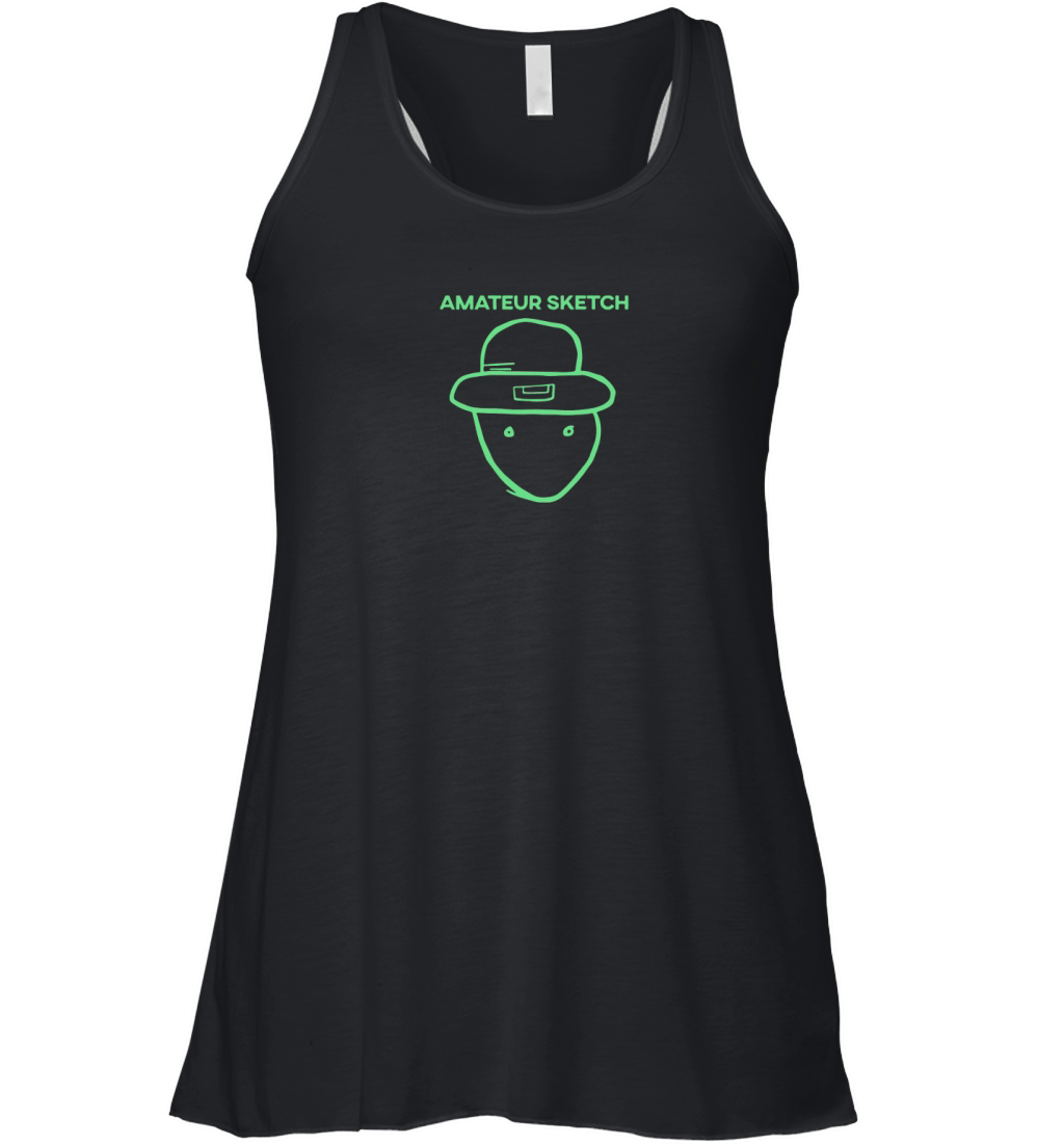 Amateur Leprechaun Sketch Mobile Alabama St Patrick Women's Flowy Tank Top