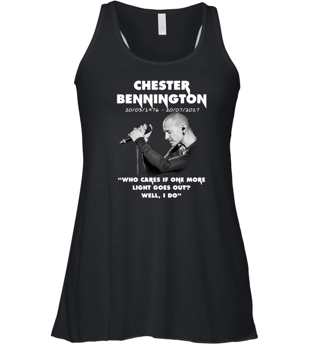 Chester Bennington who cares if one more light goes out well I do shirt Women's Flowy Tank Top