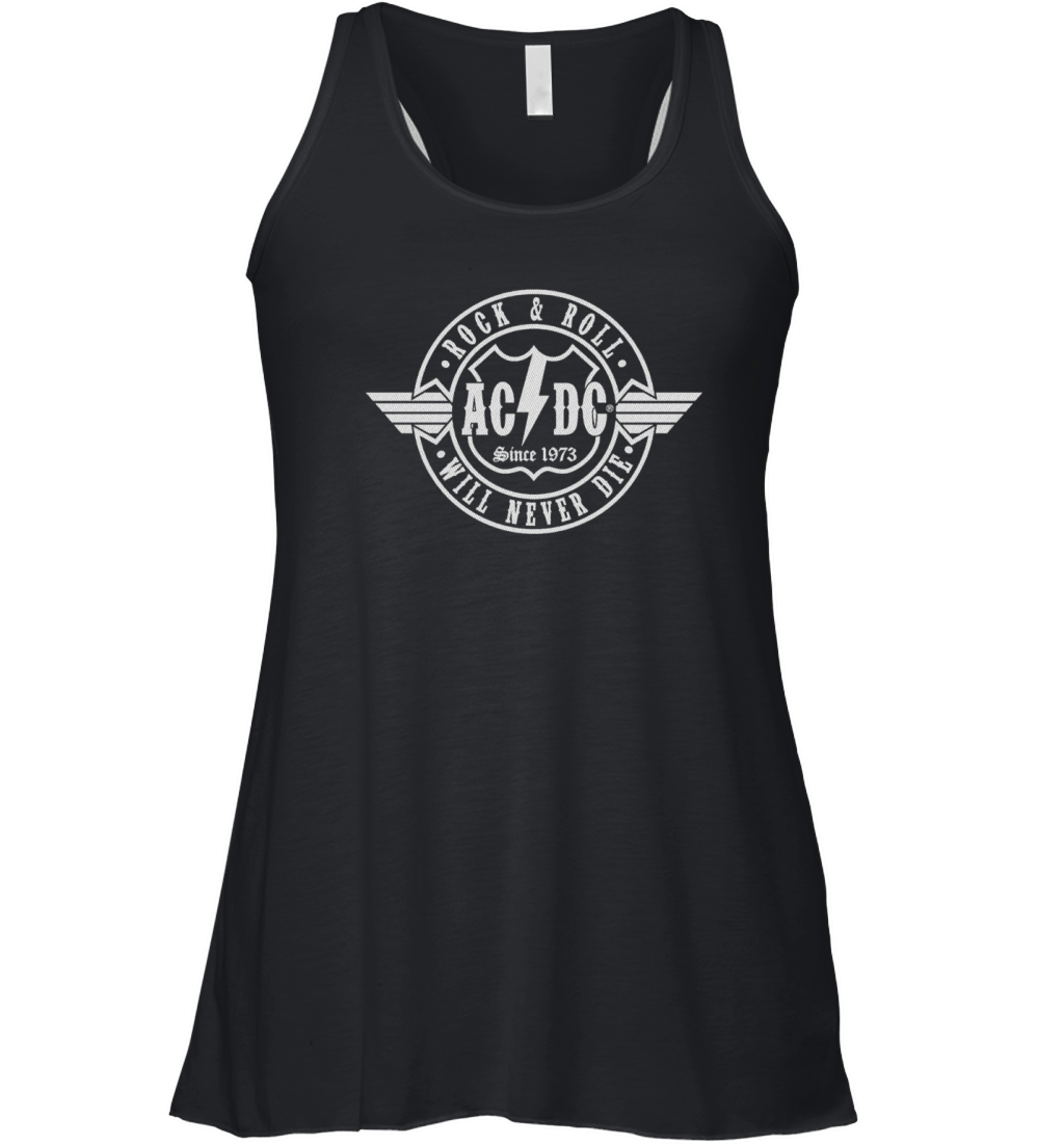DRIVING AND LISTENING TO AC DC Women's Flowy Tank Top