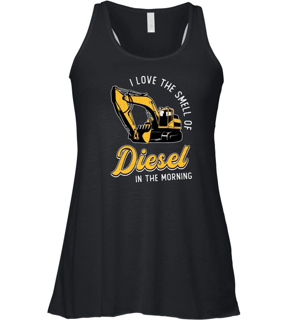 Excavator I Love The Smell Construction Worker Women's Flowy Tank Top