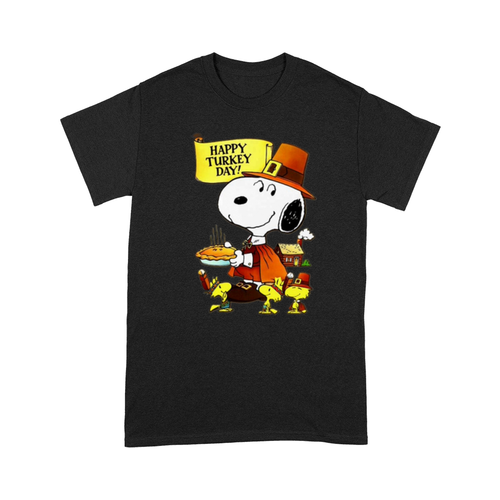 Happy Turkey Day Snoopy And Woodstock Thanksgiving Day shirt - Unisex Long Sleeve Premium T-shirt