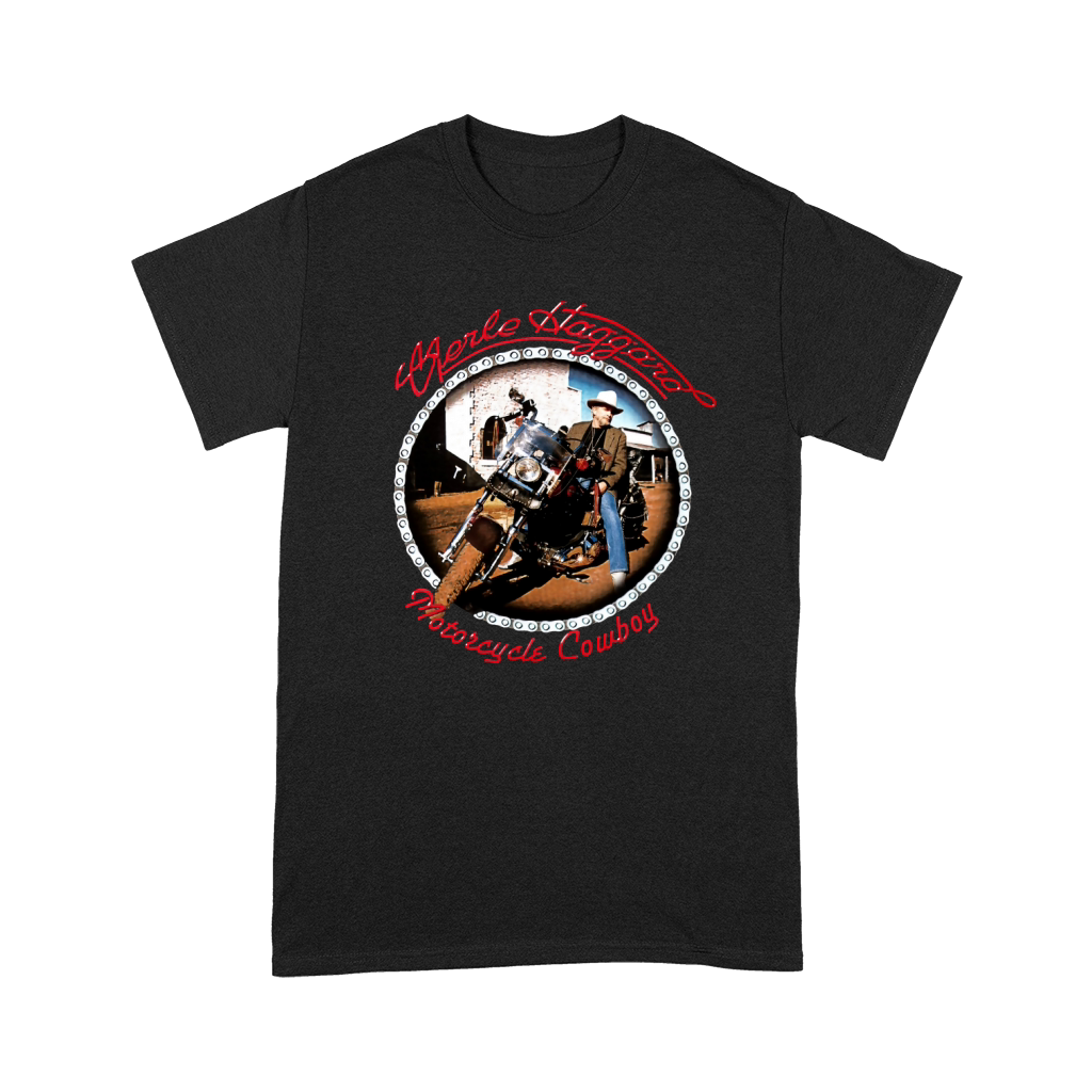 Merle Haggard - Motorcycle Cowboy Premium T-shirt
