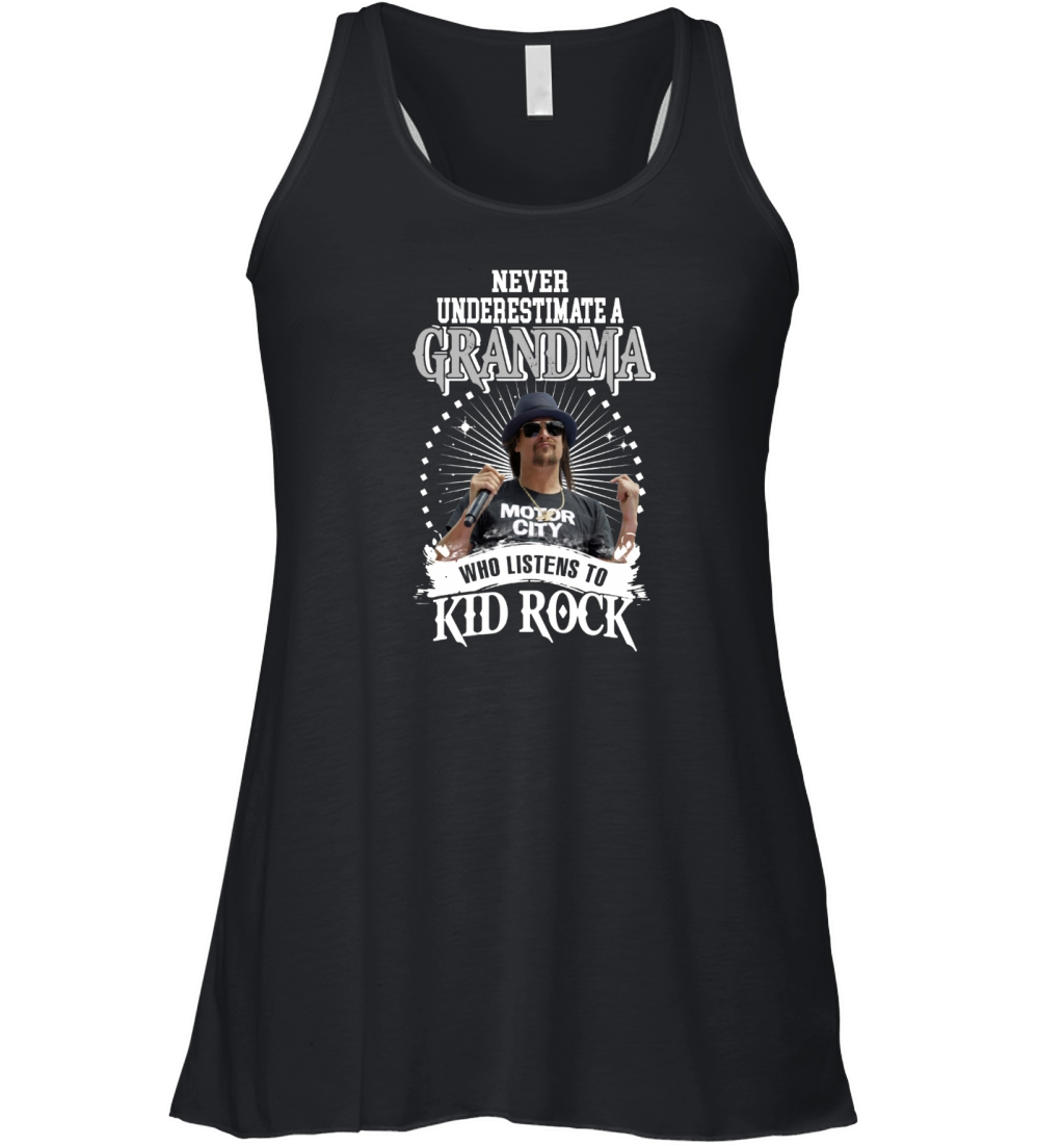 Grandma Who Listens To Kid Rock Women's Flowy Tank Top