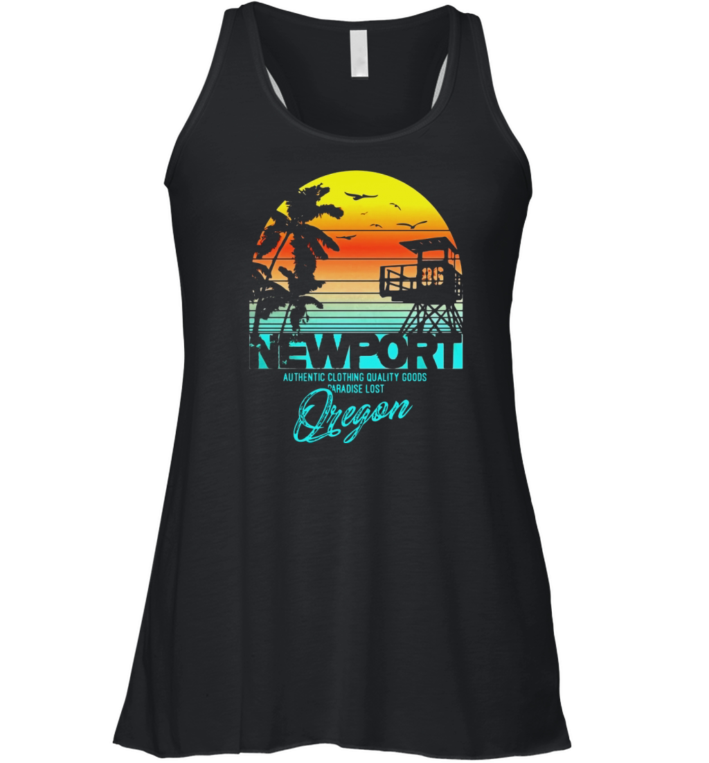 newport Oregon beach shirt Women's Flowy Tank Top