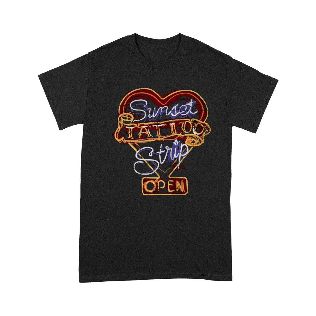 Sunset Tattoo Strip Cool Vintage Rock and Roll Sign Tshirt Premium T-shirt