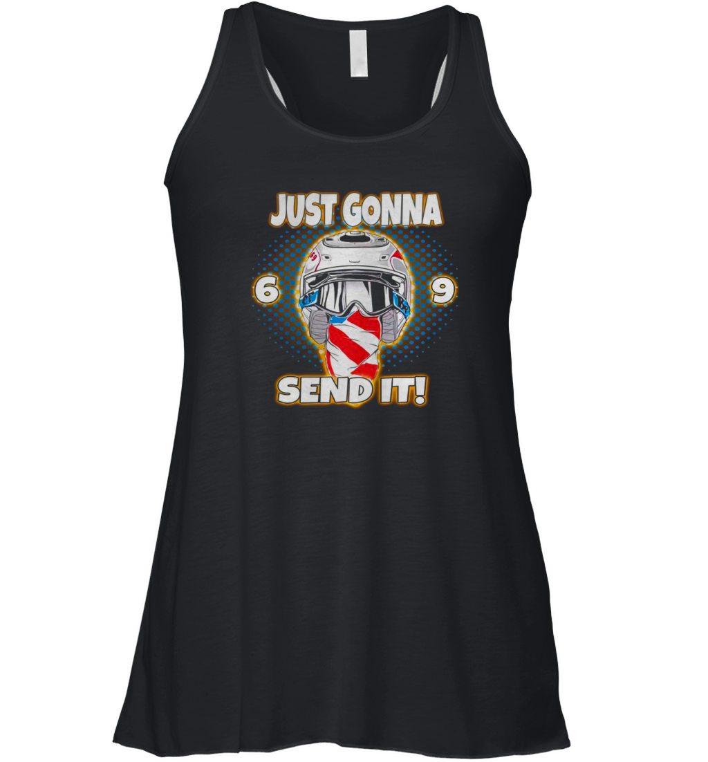 Just Gonna Send It Uncle Ronnie Mac 69 Dirt Bike Women's Flowy Tank Top