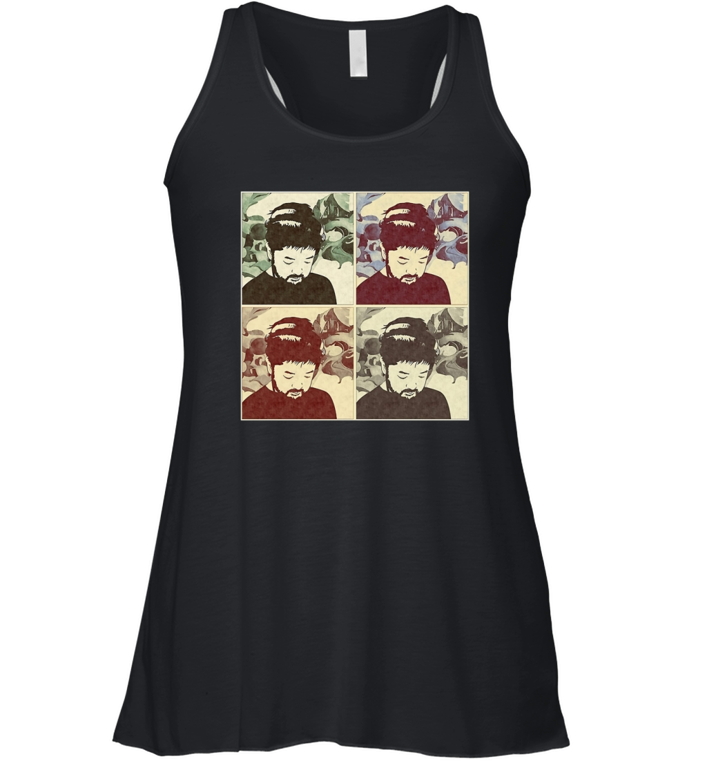 Nujabes Color Split Women's Flowy Tank Top
