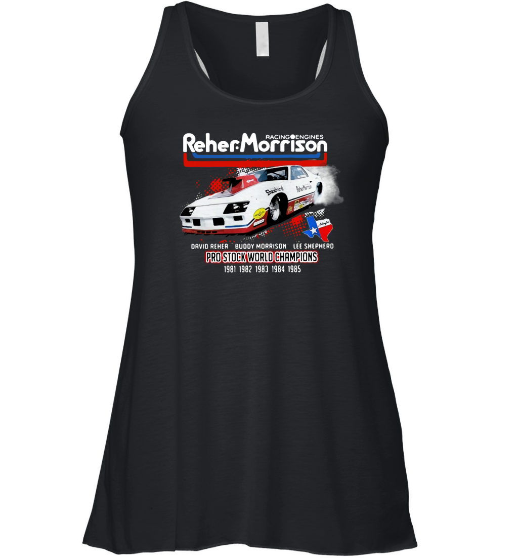 Racing engines Reher Morrison David Reher Buddy Morrison Lee Shepherd shirt Women's Flowy Tank Top
