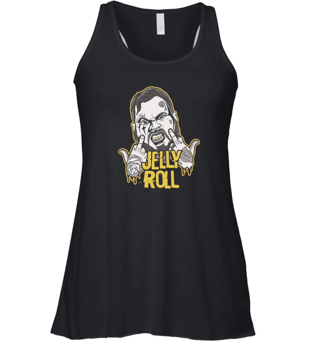 jelly roll face merch Women's Flowy Tank Top