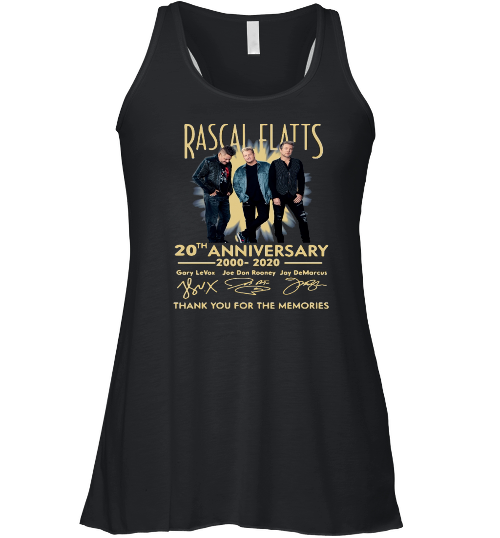 Rascal Flatts Band 20th Anniversary 2000-2020 Signature shirt Women's Flowy Tank Top