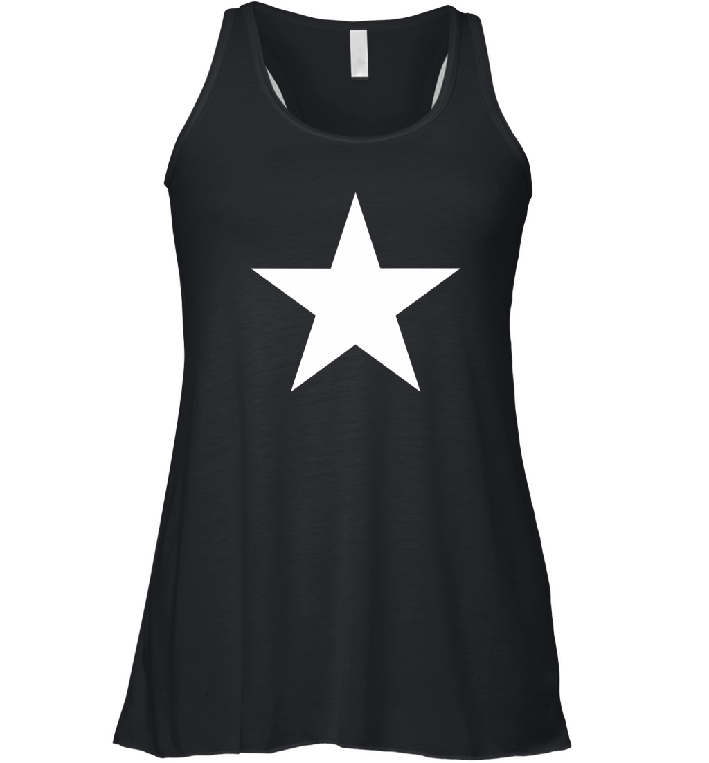 Big White Star Women's Flowy Tank Top