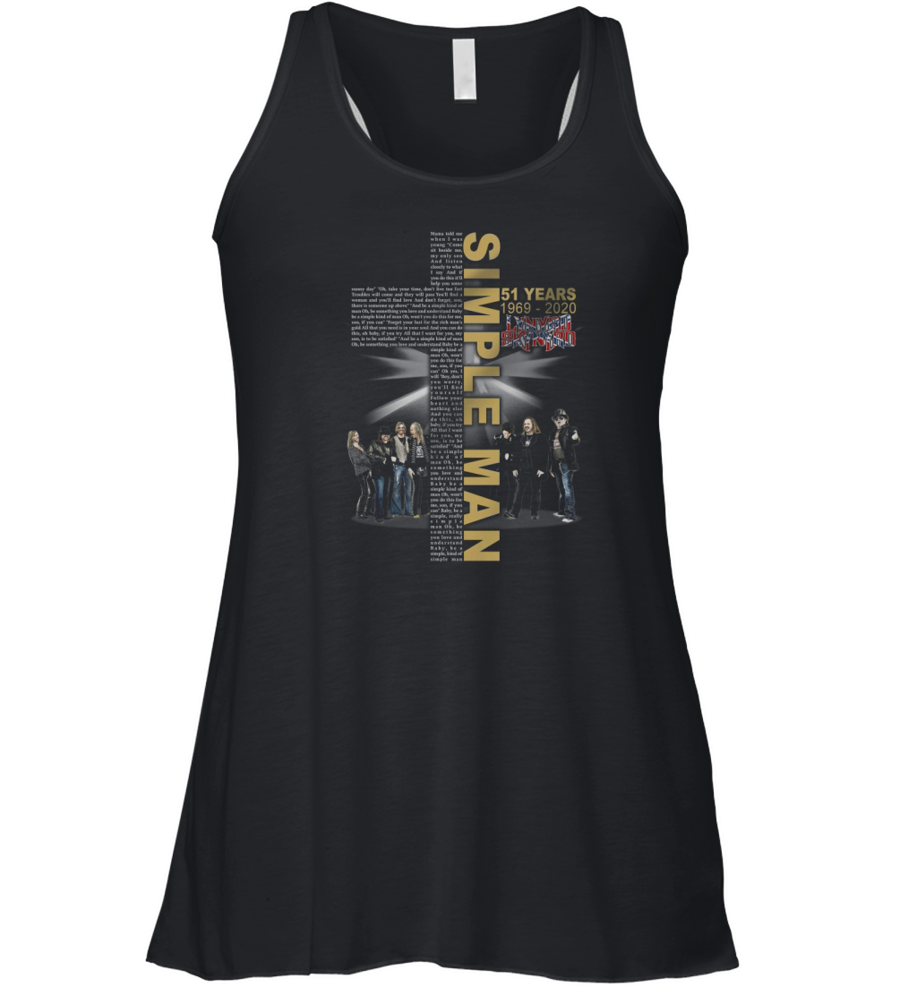Simple Man lyric Cross 51 years 1969 2020 Lynyrd Skynyrd Women's Flowy Tank Top