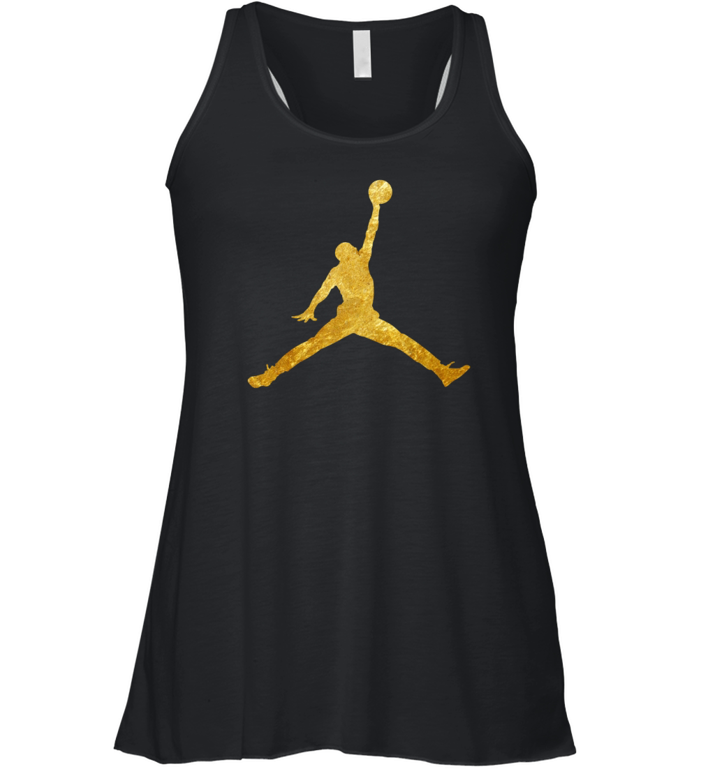 Gold Jordan Logo Tee Shirt, jordan, logo, air - Forever In My Heart Women's Flowy Tank Top