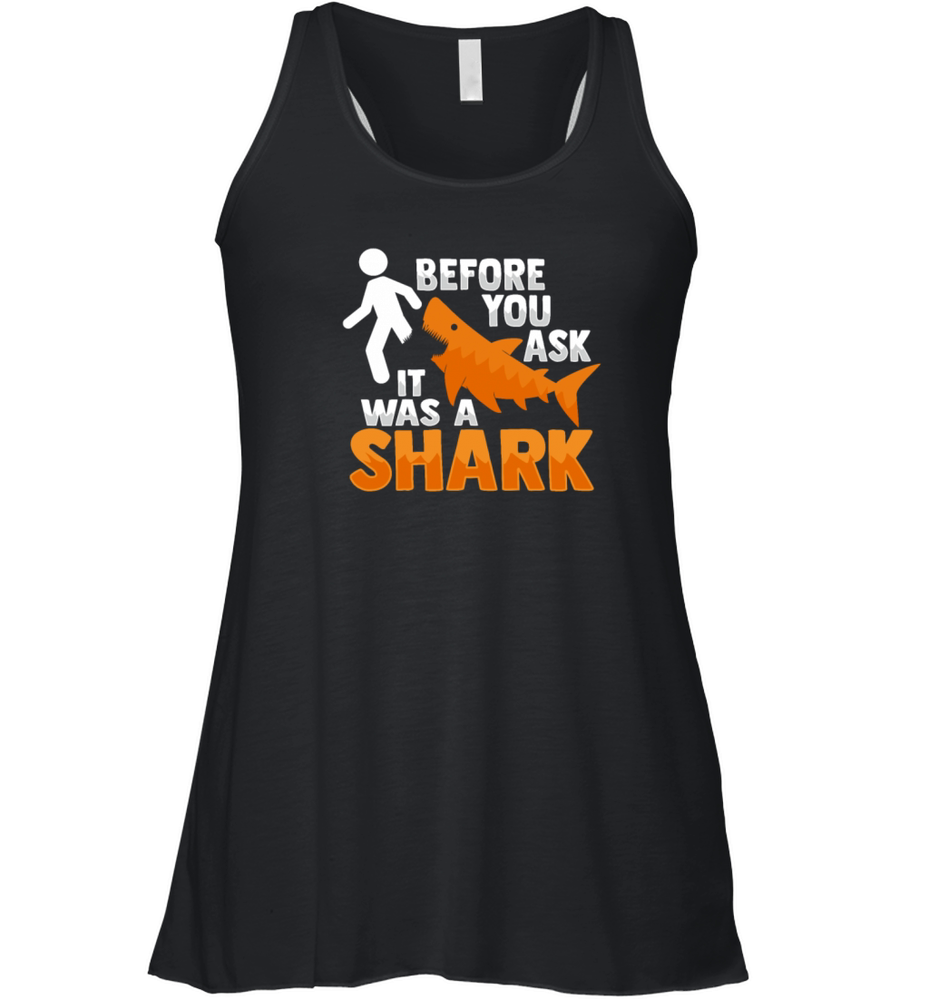 Amputee Joke Leg Prosthetic Shark Design for a Leg Women's Flowy Tank Top