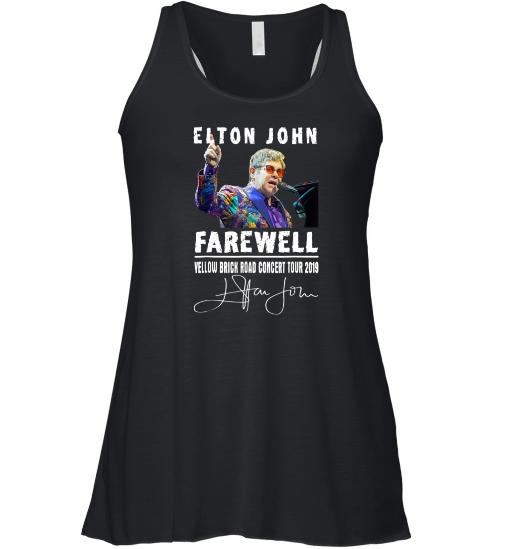 Elton John Farewell Yellow Brick Road Concert Tour 2019 shirt Women's Flowy Tank Top