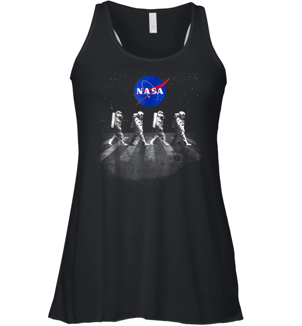Nasa Walking Astronauts In Space - Abbey Road Women's Flowy Tank Top