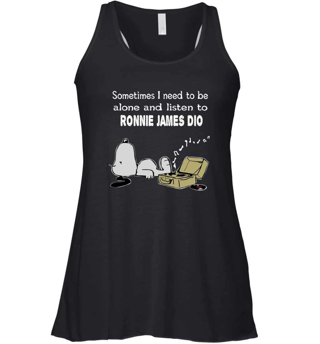 Sometimes I need to be alone and listen to Ronnie James Dio Women's Flowy Tank Top