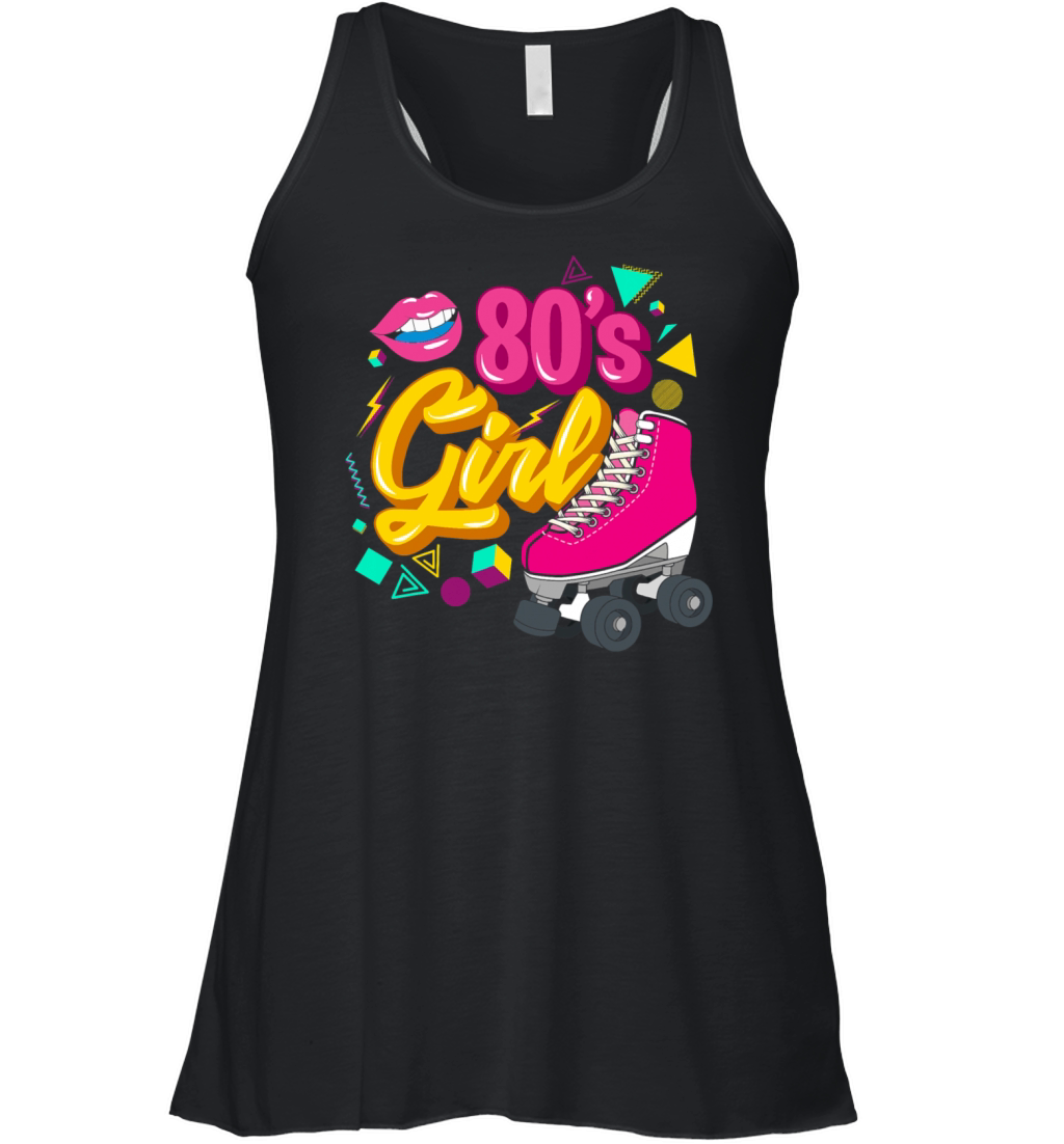 80s party theme party outfit costume vintage retro Women's Flowy Tank Top