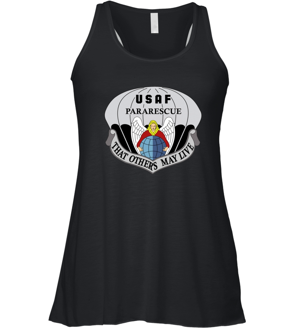 Air Force Pararescue PJ Military Veteran Morale T-Shirt Women's Flowy Tank Top