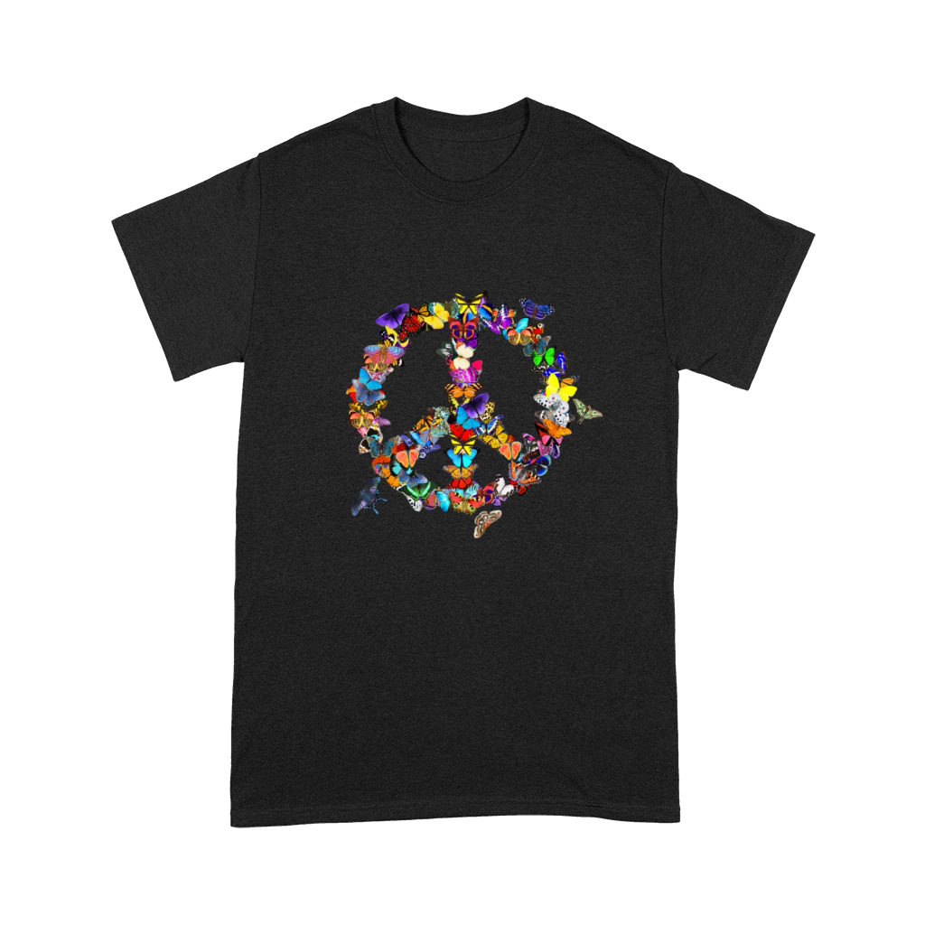 Butterfly Peace Sign Retro 60's 70's Colorful Butt Premium T-shirt